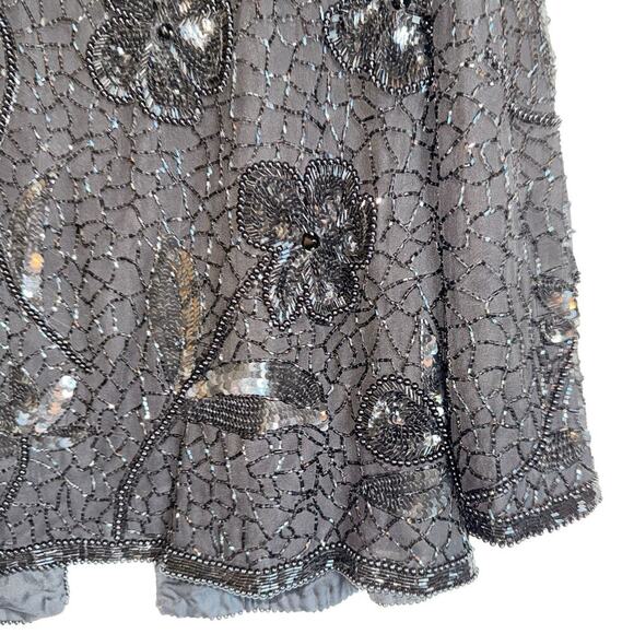 Vintage‎ Niteline Della Roufogali Silk Beaded Evening Jacket Glam Party Formal - Picture 12 of 16